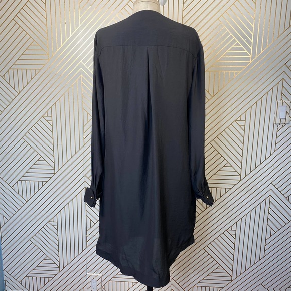 Bless'ed Are The Meek Pilot Shirt Dress in Black - Picture 10 of 12